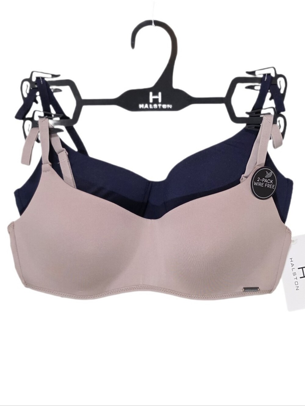 Halston 2-pack Modern Micro Wire Free Balconette Bra With Seamless Cups 34B